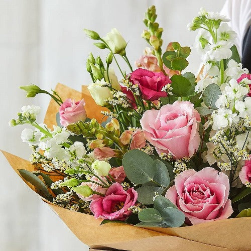 Ashley Pink Rose Bouquet - Mills in Bloom Winchester Florist. Baby Girl Flowers
