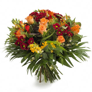Lydia -   Amber Roses & Red Bouquet.